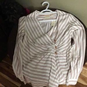 Long sleeve striped top